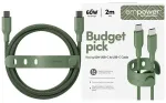PanzerGlass Racing andmeedastus- ja laadimiskaabel | USB-C kuni USB-C | 60W | 2m | roheline