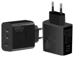 Riff 160W QC5.0 &uuml;likiire laadija USB-pordi / x2 PD USB-C pordiga, must