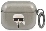 Karl Lagerfeld KLA3UKHGK AirPods 3 cover czarny|black Glitter Karl`s Head