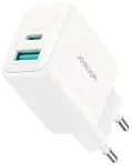 Joyroom JR-TCF21 travel charger | 20W | PD, QC3.0 | USB-C, USB-A | white