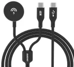Dudao A12MaxC PD60W 2-in-1 laadija Apple Watchile | USB-C - Must