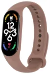Riff Silikoonist rihm Xiaomi Mi Band sarjale 3 / 4 / 5 / 6 / 7 Coffee Brown