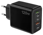 Riff 120W QC3.0 &uuml;likiire laadija x2 USB pordi / x3 USB-C pordiga must