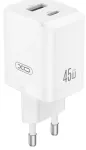 XO wall charger CE36 PD 45W 1x USB-C 1x USB white