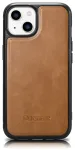 iCarer Leather Oil Wax ehtsast nahast kate iPhone 14 Plus jaoks, pruun (WMI14220719-TN)
