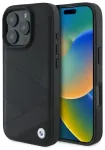 BMW BMHCP16X23RCGPK iPhone 16 Pro Max     6.9" czarny|black hardcase Sign Leather Crossing Lines Pattern