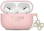 Guess GUAP2LECG4P AirPods Pro 2 (2022|2023) cover r&oacute;żowy|pink Liquid Silicone Glitter Triangle Charm