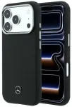 Mercedes Leather Semi Wrap Grill Pattern telefoni &uuml;mbris MagSafe toega iPhone 17 Pro must