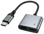 HOCO UPA34A adapter USB-C kuni 2x USB-C | hall