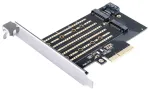 Orico PDM2 PCI-E 3.0 x4 Expansion Card for M.2 NVMe and SATA Drives - Black