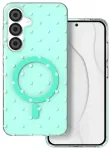 Bubble Dots Mag telefoni &uuml;mbris MagSafe toega Samsung Galaxy S24 (S921) | S25 (S931) roheline