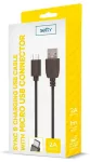 Setty andmeedastus- ja laadimiskaabel 10W | Micro USB | 1m | must