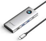Orico PW11 8-in-1 dokkimisjaam USB-C kuni 2x USB 3.0 | USB 2.0 | USB-C | HDMI | VGA | RJ45 | 100W | h&otilde;bedane