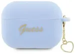 Guess GUAP2LSCHSB AirPods Pro 2 (2022|2023) cover niebieski|blue Silicone Charm Heart Collection