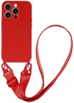 Strap Silicone telefoni &uuml;mbris iPhone 13 Pro Max punane