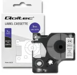 Qoltec Tape for DYMO D1 40913 | 9mm x 7m | White / Black overprint