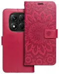 MEZZO Raamatukujuline &uuml;mbris XIAOMI Redmi Note 14 PRO 5G / 14 PRO PLUS 5G mandala fuksia