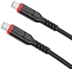 Hoco X59 andmeedastus- ja laadimiskaabel | USB-C kuni USB-C | PD, QC | 60W | 1m | must