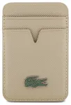 Lacoste PU Iconic Petit Pique MagSafe Rahakott Taupe