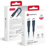 Forcell F-Energy C344 andmeedastus- ja laadimiskaabel | USB-C kuni USB-C | QC 4.0, PD | 60W | 1m | sinine