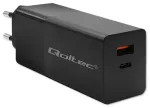 Qoltec GaN Power PRO reisilaadija | 100W | GaN | USB-C, USB-A
