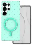 Bubble Dots Mag telefoni &uuml;mbris MagSafe toega Samsung Galaxy S25 Ultra (S938) roheline