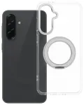 Frame Circle Stand telefoni &uuml;mbris alusega ja MagSafe toega Samsung Galaxy A36 5G (A366) l&auml;bipaistev
