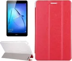 Riff Texture tahvelarvuti kaas Tri-fold Stand Leather Flip Huawei MediaPad T3 7.0 Red jaoks