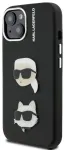 Karl Lagerfeld Grained PU K&CH Heads telefoni&uuml;mbris telefonile iPhone 15, must