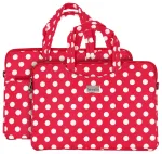 Wonder Briefcase Laptop 15-16 inches red polka-dot