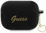 Guess GUAP2LSCHSK AirPods Pro 2 (2022|2023) cover czarny|black Silicone Charm Heart Collection