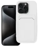 Card raamatut&uuml;&uuml;pi telefoni &uuml;mbris iPhone 15 Pro valge