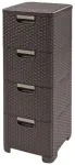 Nelja sahtliga karp Style 33x38x79cm tumepruun