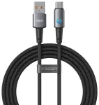 Veger AC1-ZSD andmeedastus- ja laadimiskaabel | USB-A kuni USB-C | PD | 66W | 1.2m | must
