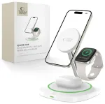 Tech-Protect QI15W-A46 3-in-1 juhtmevaba laadija | Qi | &Uuml;hildub MagSafe'iga | 20.5W | valge