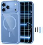Tech-Protect MagOne CC telefoni &uuml;mbris MagSafe toega iPhone 18 Pro | iPhone 17 Pro l&auml;bipaistev sinine (kaitseklaas komplektis)