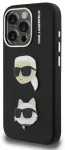 Karl Lagerfeld Grained PU K&CH Heads telefoni&uuml;mbris telefonile iPhone 15 Pro, must