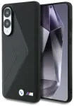 Case BMW Leather Oversized Stripes MagSafe for Samsung Galaxy S25 Edge black