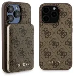 Guess GUBPM5P15X4GEMGW iPhone 15 Pro Max 6.7 tolli k&otilde;vakestaga &uuml;mbris + 5000mAh MagSafe akupank, pruun 4G Metal Logo