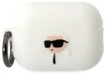 Karl Lagerfeld KLAP2RUNIKH AirPods Pro 2 (2022|2023) cover biały|white Silicone Karl Head 3D