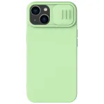 Nillkin CamShield Silky Silicone telefoni &uuml;mbris iPhone 14 Plus roheline (kaamera kaitsega)