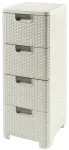 Nelja sahtliga karp Style 33x38x79cm kreemjas v&auml;rv
