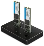 Qoltec Drive docking station 2x SSD M.2 SATA | NGFF | USB Type C