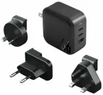ENERGEA Travelite travel charger | 66W | GaN, PD, PPS, QC3.0 | USB-A, USB-C | black
