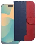 Split Book raamatut&uuml;&uuml;pi telefoni &uuml;mbris iPhone 17 Pro Max tumesinine punane