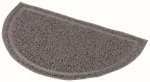Cat litter tray mat : Trixie Cat litter tray mat, semi:circular, PVC, 41 &times; 25 cm, anthracite