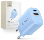 Tech-Protect NCA30 travel charger | 30W | PD, QC | USB-A, USB-C | blue