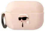 Karl Lagerfeld KLAP2RUNIKP AirPods Pro 2 (2022|2023) cover r&oacute;żowy|pink Silicone Karl Head 3D