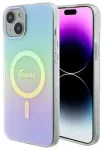 Guess GUHMP15MHITSQ iPhone 15 Plus 6.7" turquoise|turquoise hardcase IML Iridescent MagSafe