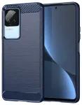 Carbon Case for Xiaomi Poco F4 5G flexible silicone carbon cover blue